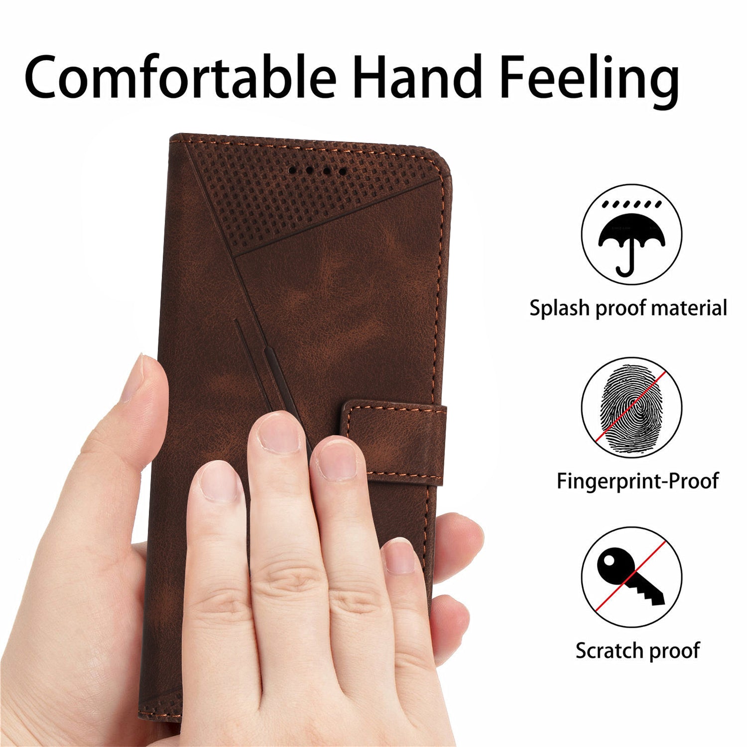 For Oppo Reno11 F 5G / F25 Pro 5G Phone Case Triangle Imprinted Stand Leather Flip Cover For Oppo Reno11 F 5G / F25 Pro 5G Phone Case Triangle Imprinted Stand Leather Flip Cover